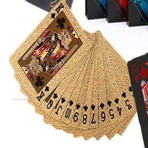 Gold Foil Playing Cards 24K New